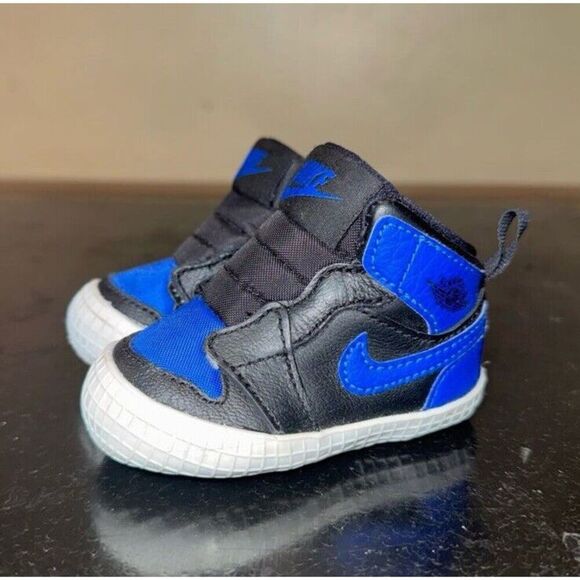 Nike Air Jordan 1 Crib Royal Blue Black AT3745-007 Td Toddler Size 2C - Picture 1 of 5
